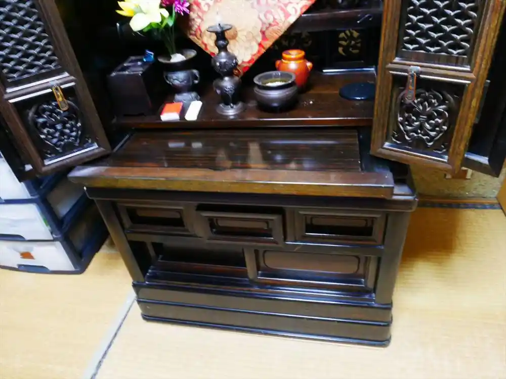 愛知県 豊橋市｜100代唐木仏壇のリメイク｜施工前